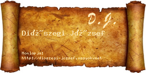 Diószegi József névjegykártya