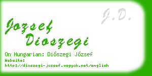 jozsef dioszegi business card